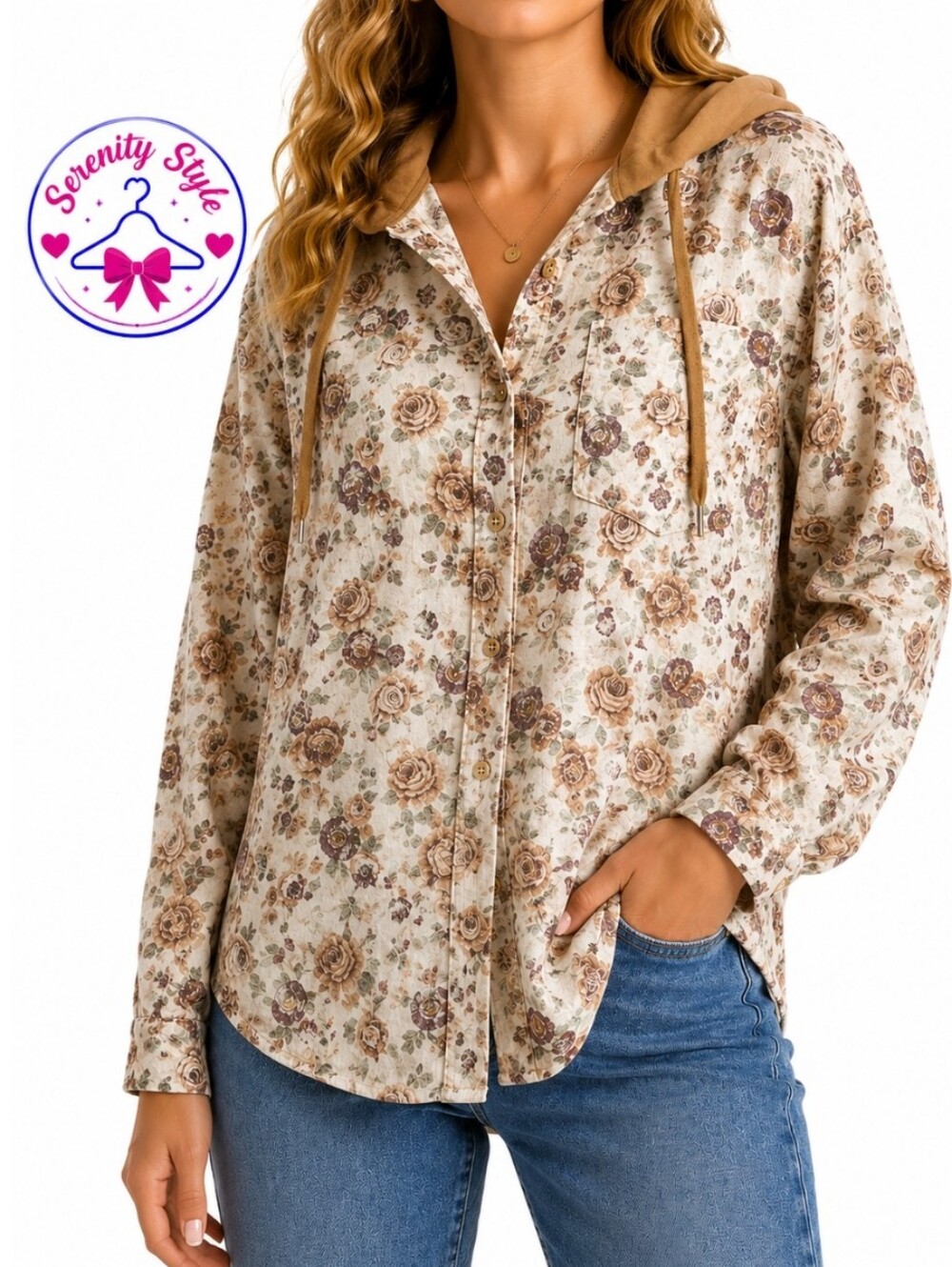 Cream Tan Multicolor Plaid Button Front Jacket Large NWT Relaxed Casual Shacket